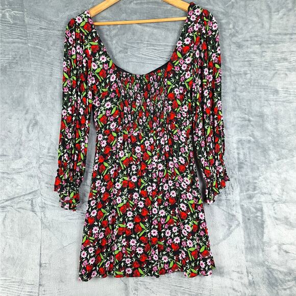 Womens Dress 3/4 Babydoll Y2K Milkmaid Romantic Floral Spring Bloomcore Feminine - Picture 7 of 7